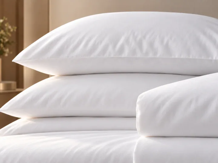 Fronhas brancas com acabamento premium para hotelaria