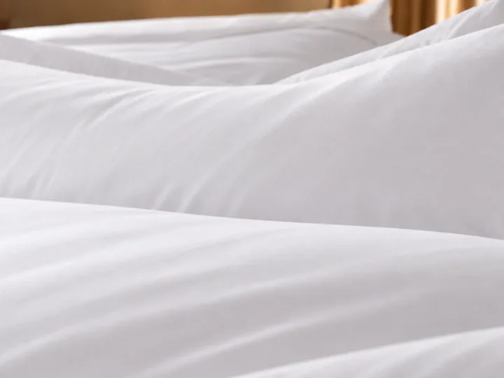 Roupa de cama branca da linha profissional para hotelaria
